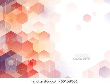 Vector of abstract hexagonal background