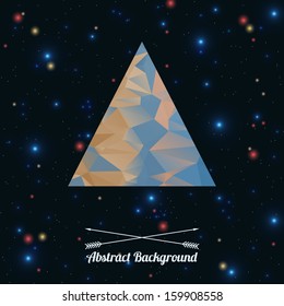 Vector abstract hipster background with triangle