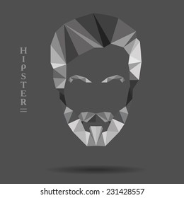 vector abstract hipster created from geometrical shapes