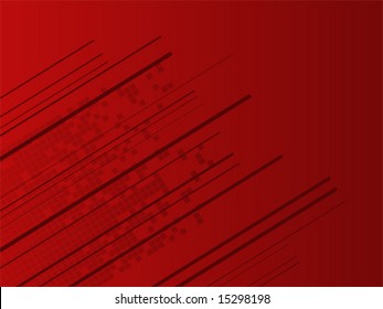 Vector Abstract Hi-Tech Red Background