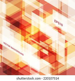 Vector abstract hi-tech style red geometric background