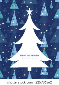 Vector abstract holiday christmas trees Christmas tree silhouette pattern frame card template