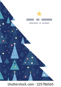 Vector abstracto de Navidad árboles de Navidad Silueta de árbol de Navidad plantilla de marco de tarjeta de marco