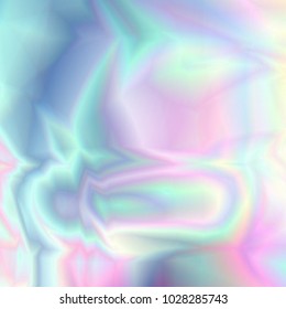 Vector abstract holographic background 80s - 90s, trendy colorful texture in pastel neon color design. For project design cover, book, printing, gift card, fashion.