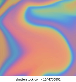 Vector abstract holographic background 80s - 90s, trendy colorful texture in pastel / neon color design. For your creative project design cover, book, printing, gift card, fashion.