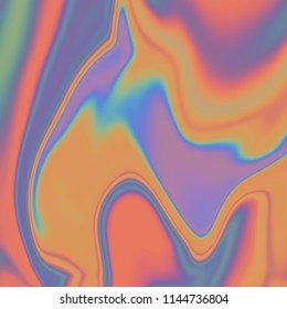 Vector abstract holographic background 80s - 90s, trendy colorful texture in pastel / neon color design. For your creative project design cover, book, printing, gift card, fashion.