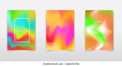 Vector abstract holographic background 80s - 90s, trendy colorful texture in pastel / neon color design. For your creative project design cover, book, printing, gift card, fashion. 