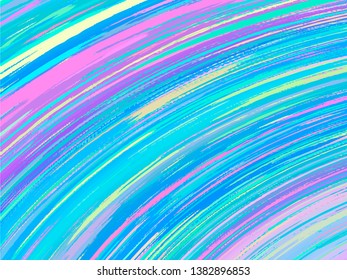 Vector abstract holographic background 80s - 90s, trendy colorful texture in pastel, neon color design. Template design cover, book, printing, gift card.