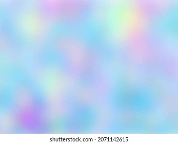 Vector abstract holographic background 80s - 90s, trendy colorful texture in pastel, neon color design. Template design cover, book, printing