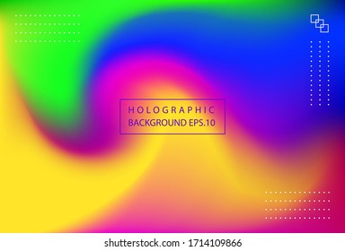 Fondo holográfico abstracto vectorial. Para su creativa portada de diseño, libro, impresión, tarjeta de regalo, moda.