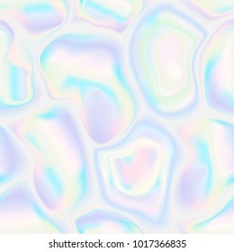 Vector abstract holographic seamless pattern. Fashion rainbow pastel background for cover, posters, greeting cards, wallpaper.