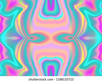Vector abstract holographic seamless pattern. Fashion rainbow neon background for cover, posters, greeting cards, wallpaper.