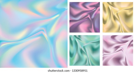 vector abstract holographic textures fabric