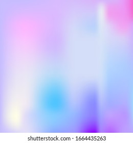 Vector Abstract Hologrpahic Background, Rainbow Gentle Colors Graphic Backdrop.