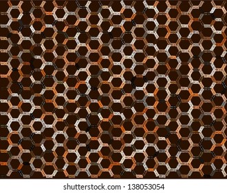 Vector abstract honeycomb pattern