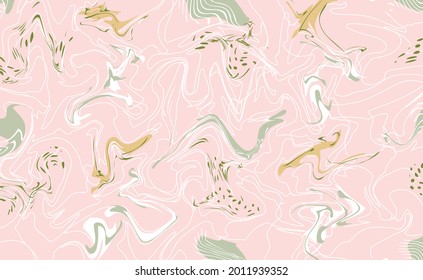 Vector abstract horizontal background or wallpaper in trendy colors. Decoration with blurs, spots and blots. Mixed paint imitation.