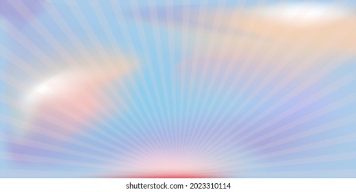 Vector de fondo horizontal abstracto.Cielo de amanecer