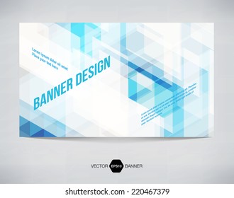 Abstraktes abstraktes horizontales Banner mit hellblauem, modernem futuristischem High-Tech-Hintergrund