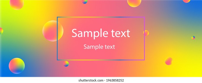 Vector abstract horizontal banner with simple geometric shapes and gradient fill. Modern minimalist abstract background. 