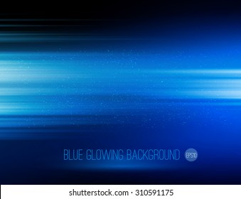 Vector abstract horizontal energy design blue color on dark background