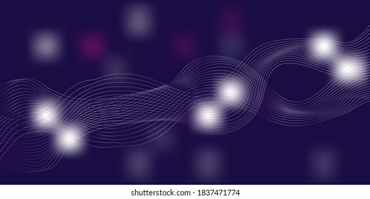 vector de fondo abstracto horizontal futurista con ondas de cruce y luces