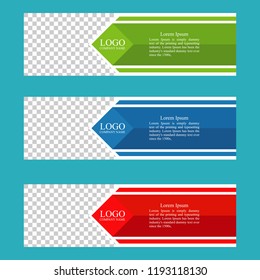 Vector Abstract Horizontal Web Banner Template Photo Picture Space