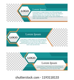 Vector Abstract Horizontal Web Banner Template Photo Picture Space