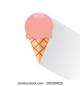 Vector abstract ice cream in flat design