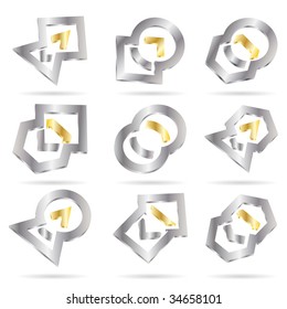 Vector abstract icon; clip-art