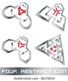 Vector abstract icon; clip-art