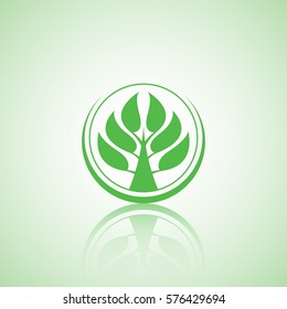 Vector abstract icon. Eco lifestyle concept.