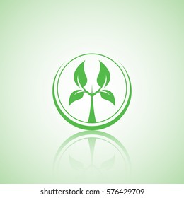 Vector abstract icon. Eco lifestyle concept.