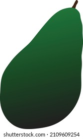 Abstrakte Vektorsymbol eines grünen Avocado. Illustration von Avocado-Früchten