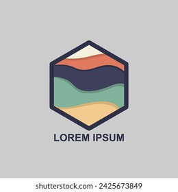 icono abstracto del vector, logotipo hexagonal para su empresa