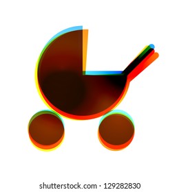 Vector abstract icon on white background. Eps10