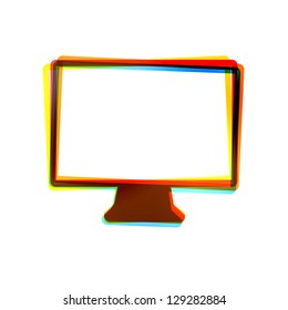 Vector abstract icon on white background. Eps10