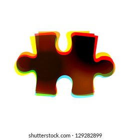 Vector abstract icon on white background. Eps10