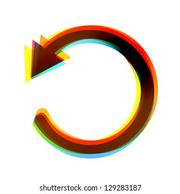 Vector abstract icon on white background. Eps10