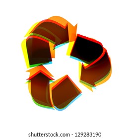 Vector abstract icon on white background. Eps10