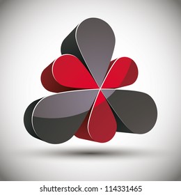Vector abstract icon with petals.