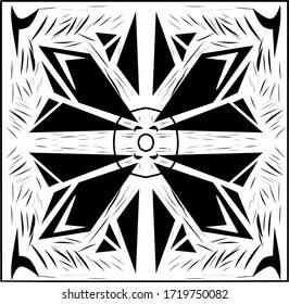 Icono abstracto del vector con un símbolo