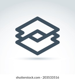 Vector abstract icon, abstract symbol.