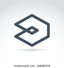 Vector abstract icon, abstract symbol.