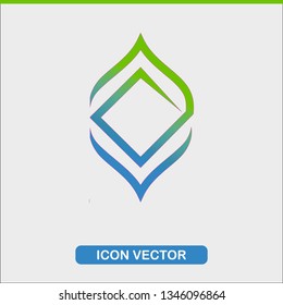 Vector abstract icon, abstract symbol, design element.