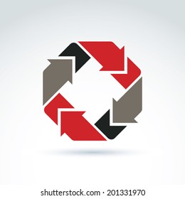 Vector abstract icon, abstract symbol, design element.