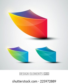 Vector abstract icons. Design elements isolated on white background.
