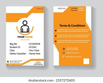 identificación abstracta vectorial, plantilla de placa, tarjeta de identificación corporativa, tarjeta de identificación de oficina, ilustración, tarjeta de identificación frontal y posterior, plantilla, profesional, empresa, tarjeta, digital, marketing, 