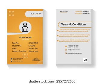 vector abstract id, badge template,corporate id card, office id card, illustration, front and back id card, template, professional, business, card, digital, marketing, 