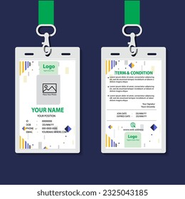 concepto de plantilla de tarjetas de identificación abstractas vectoriales