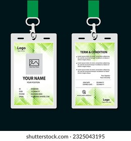 concepto de plantilla de tarjetas de identificación abstractas vectoriales